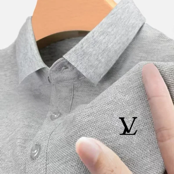 High quality men's business polo shirt, men's summer T-shirt, street fashion brand polo shirt - Image 2