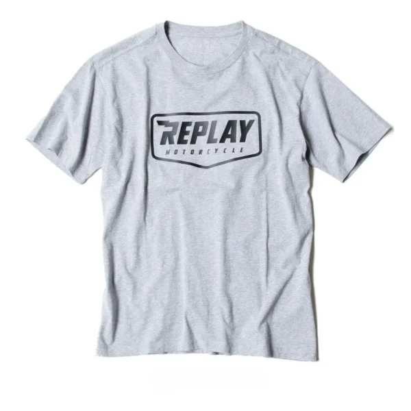 REPLAY Replay T-shirt Logo Motorcycle Wear Summer Luxury Brand Cotton Men's and Women's T-shirt Motorcycle Short Sleeve.