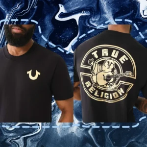 True Religion T-shirt Women Short Sleeves Men Vintage Casual Cotton Loose Graphic Crew Neck T-shirt Printed Oversized Top Tees - zinifashion 201355758