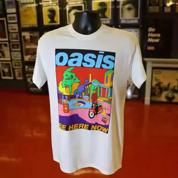 2025 New Oasis Rock Band Vintage American Retro Loose Men's and Women's Straight Spray Short-sleeved T-shirts - zinifashion 200000343 - Image 6