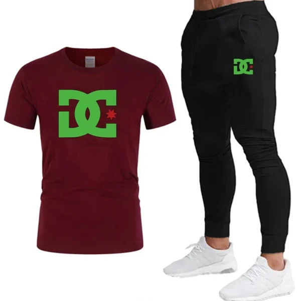 2024New Men's T-shirt Sets Fashion Casual Tee Shorts Running Suit for Man Summer Harajuku Male Streetwear Tops Clothes Tracksuit - Image 5