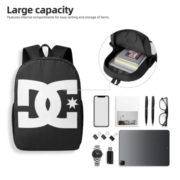 DC Shoe Co Woman Backpacks Boys Girls Bookbag Fashion Students School Bags Portability Travel Rucksack Shoulder Bag - zinifashion 1524 - Image 4