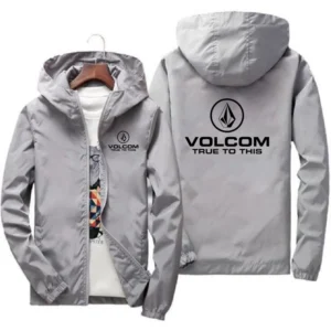 Men's VOLCOM spring autumn Outdoor High Quality Men's Sunscreen Jacket Sports Mountain Hooded Windproof Fashion Casual Jacket - zinifashion 200000343