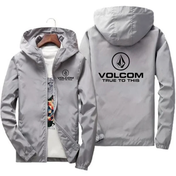 Men's VOLCOM spring autumn Outdoor High Quality Men's Sunscreen Jacket Sports Mountain Hooded Windproof Fashion Casual Jacket - zinifashion 200000343
