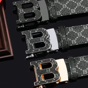 Men's automatic buckle, letter B buckle design, business and leisure style, Valentine's Day, Father's Day, friendship gift. - zinifashion 200000297