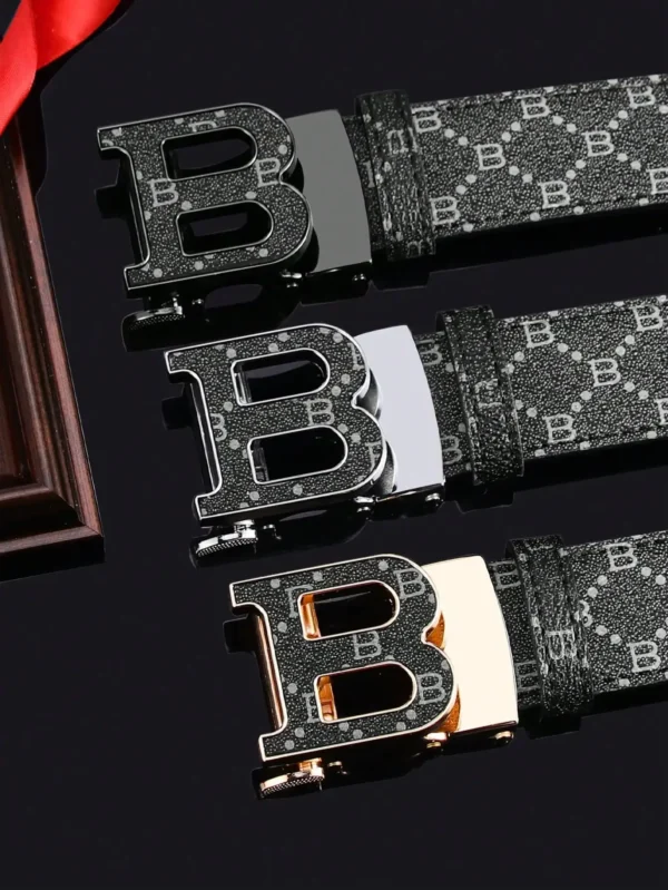 Men's automatic buckle, letter B buckle design, business and leisure style, Valentine's Day, Father's Day, friendship gift. - zinifashion 200000297