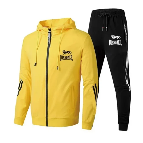 Mens Tracksuit Printing Zipper Hooded Sweatshirt+Slim Sweatpants Set Simplicity Casual Jogging Clothing Fashion Jacket Coat Suit - zinifashion 200000343 - Image 5