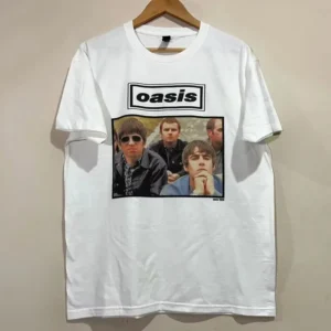 Cotton High Quality Harajuku Oasis Band Rock T-Shirt Retro Punk Short Sleeve Men's and Girls Cotton Summer Short Sleeve - zinifashion 201768104