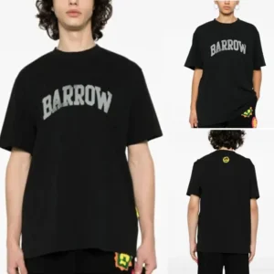 2025 Summer 100% cotton barrow Men's T-shirt top Short sleeve Women's T-shirt Casual shopping high quality clothing brand print .
