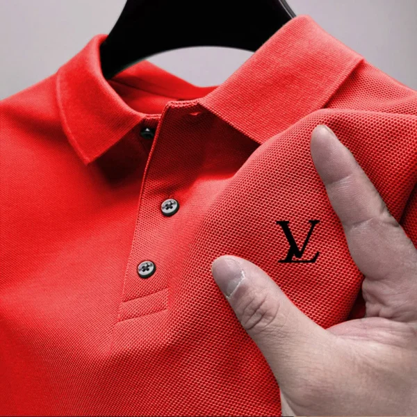 High quality men's business polo shirt, men's summer T-shirt, street fashion brand polo shirt - Image 4