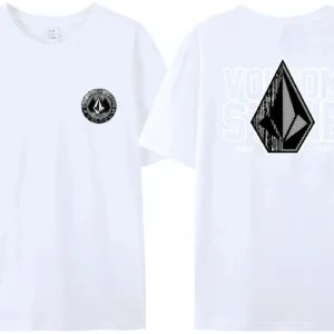 Volcom Obsidian T-shirt Women's Men's Clothing Cotton Short Sleeve Top Summer Fashion High Quality Crewneck T-shirt - zinifashion 201355758