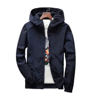 2025 new sports jacket with casual and trendy fabric, comfortable, lightweight, cool, hat wearing, zipper cycling wear - zinifashion 200000343