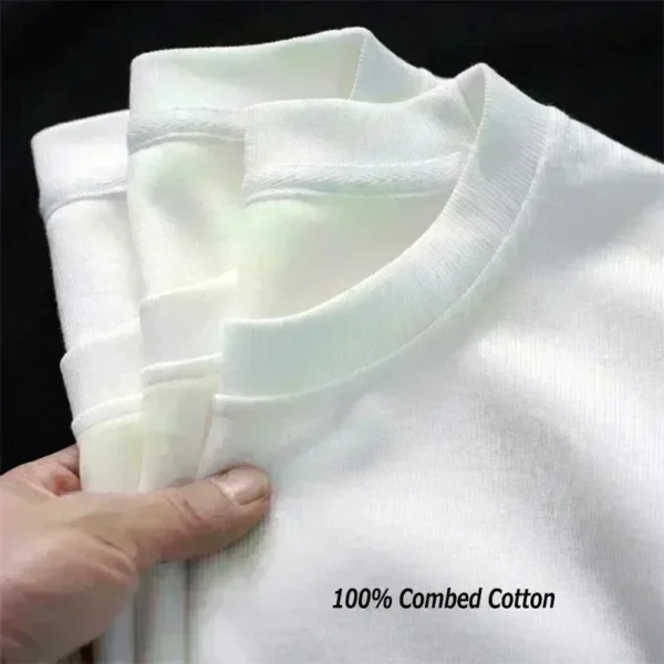 2025 new summe Luxury Brand T-shirt Pure Cotton Flat Printing Large Size Round Neck Short-sleeved Men's and Women's Top T-shirt - zinifashion 18 - Image 4