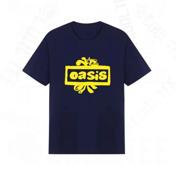 2025 Popular New Style Short-sleeved T-shirt Oasis Rock Band Around Loose with The Same Men and Women Comfortable. - Image 2