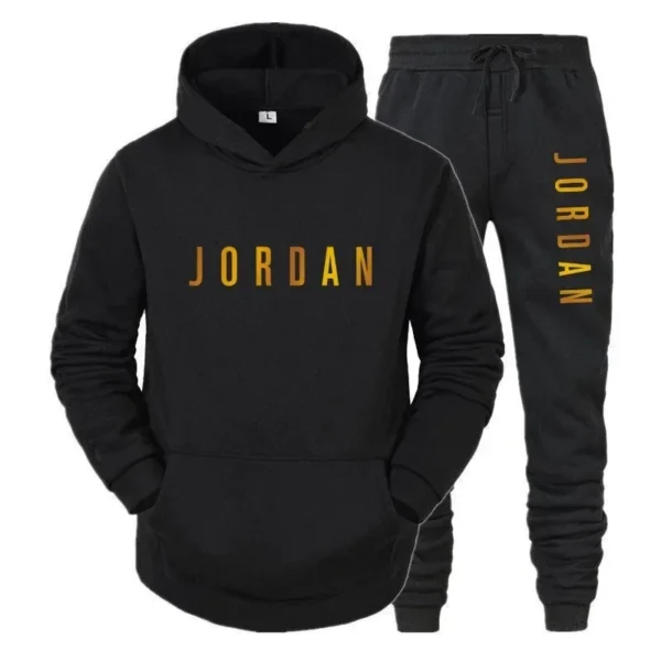 2025 Men's casual sweatshirt, hoodie set, fashionable, comfortable and breathable printed spring and autumn casual two-piece set. - Image 5