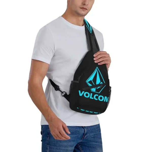 Custom Volcoms Logo Sling Chest Bag Customized Shoulder Crossbody Backpack for Men Traveling Daypack - Image 6