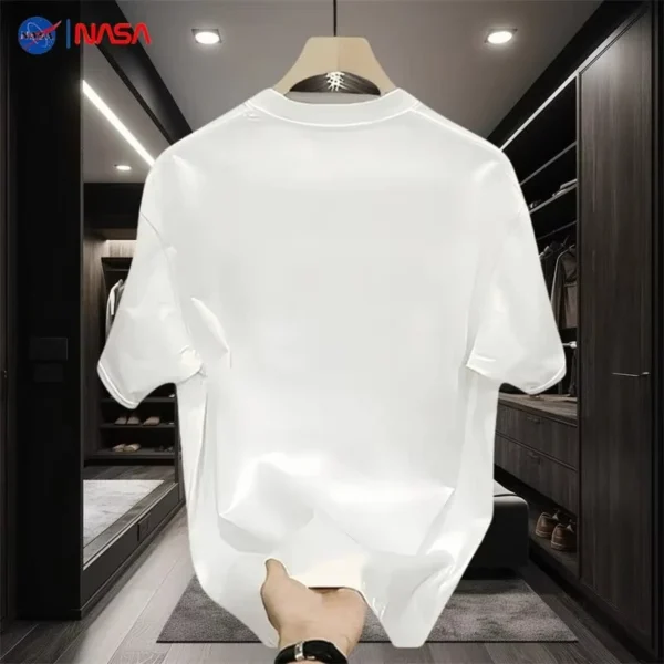 Light luxury trendy brand short-sleeved T-shirt men's 2025 new European and American casual round neck loose t-shirt top - zinifashion 18 - Image 4