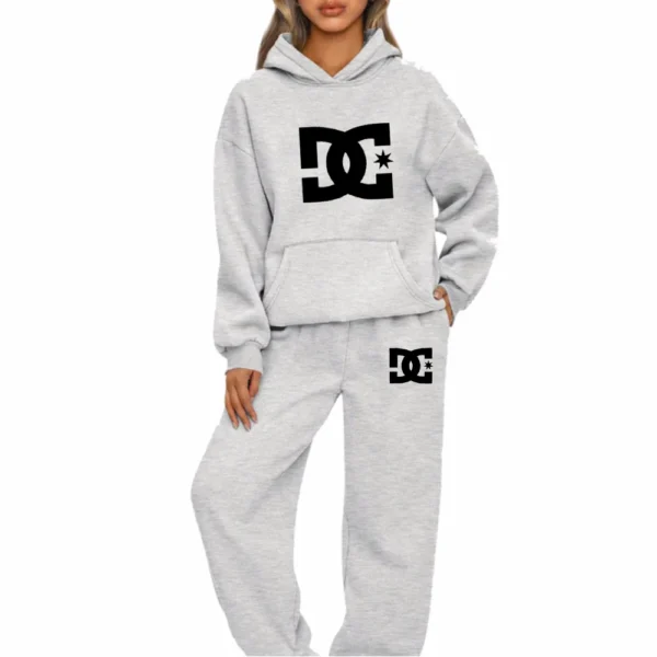 Women Tracksuit Printing Hooded Sweatshirt Sweatpant Versatile Casual Jogging Pullovers Sport Trousers Outfits S-3XL - Image 5