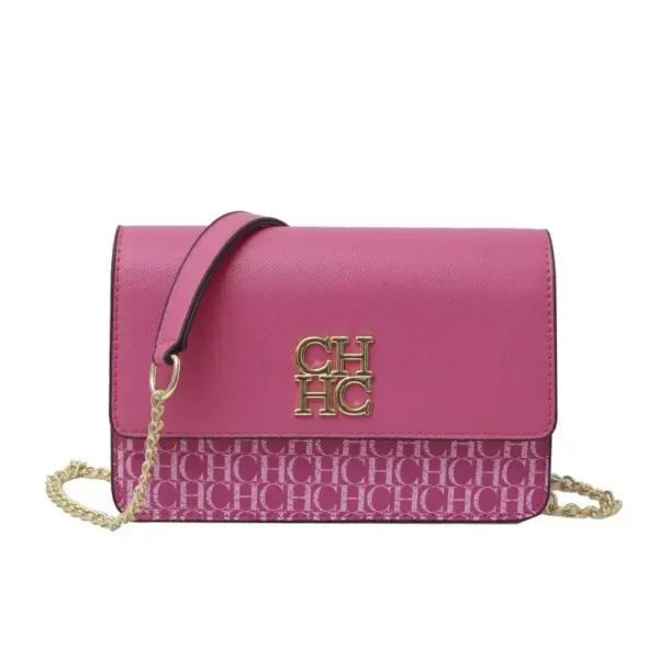 CH Multi Embossed Ladies Handbag Classic Ladies Crossbody Bag Ladies Shoulder Bag Fashion Luxury Brand Pure Color Design - zinifashion 1524 - Image 3