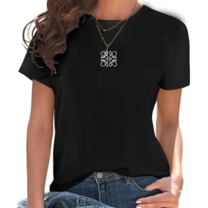 Women's Summer Cotton T-Shirt Alphabet Flower Shirt Fashion Printed Pattern T-Shirt Brand High Quality Short Sleeve Top - zinifashion 200000345