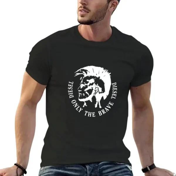 T-Shirt for men graphic New Outfits only the brave Estilo graphic tee oversized men clothing harajuku vintage Casual streetwear - zinifashion 200000343 - Image 2
