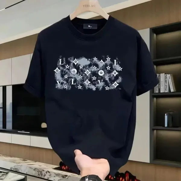 Summer New Casual T-shirt Women's Top Luxury Brand Women's Short Sleeve Brand Graphic Printing Unisex 100% Pure Cotton Clothing - zinifashion 200000345 - Image 2