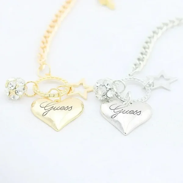 2024 New Arrival Love Heart Charms Bracelets for Women Gold Silver Color Bracelet&Bangle Jewelry Europe American Style Gift - zinifashion 36 - Image 2