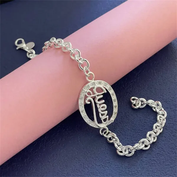 925 Sterling Silver Round Chain Bracelets Jewelry For Women Top Quality Lovers Bracelets Christmas Gift - zinifashion 36 - Image 4