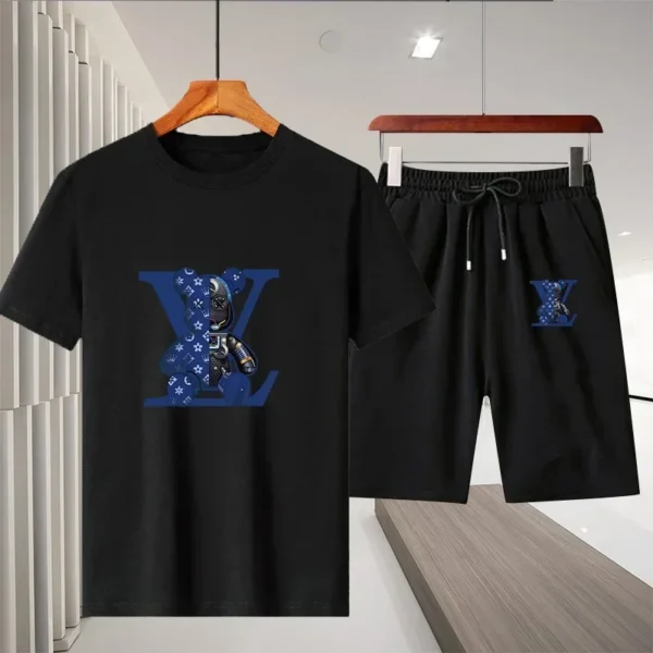 New 2025 summer leisure men's sports suit Outdoor hiking jogging men's short sleeve breathable T-shirt + shorts two-piece set - zinifashion 200000343 - Image 5