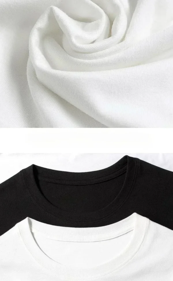 European New Short-sleeved T-shirt Men's Fashion Trendy Brand Little Monster Eye Printing Clothes Pure Cotton Slim-fitting Top - Image 3