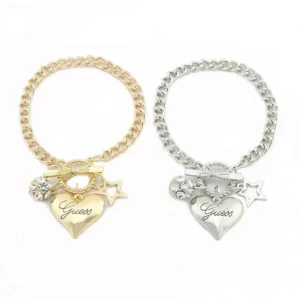 2024 New Arrival Love Heart Charms Bracelets for Women Gold Silver Color Bracelet&Bangle Jewelry Europe American Style Gift - zinifashion 36