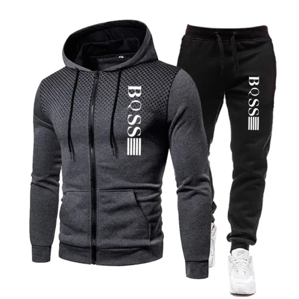 The 2025 new men's sportswear collection features a two-piece set of hats and sweatpants, as well as a trendsetter in casual and - Image 3