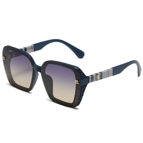 2025 new letter plaid glasses legs polarized high definition sunglasses women's light luxury high quality large frame sunglasses . - Image 5