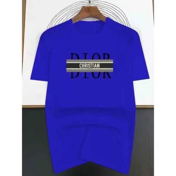 2025 Summer Men's Pattern Letter Printing Breathable Round Neck Short-sleeved T-shirt Casual Comfortable Loose Men and Women . - Image 5