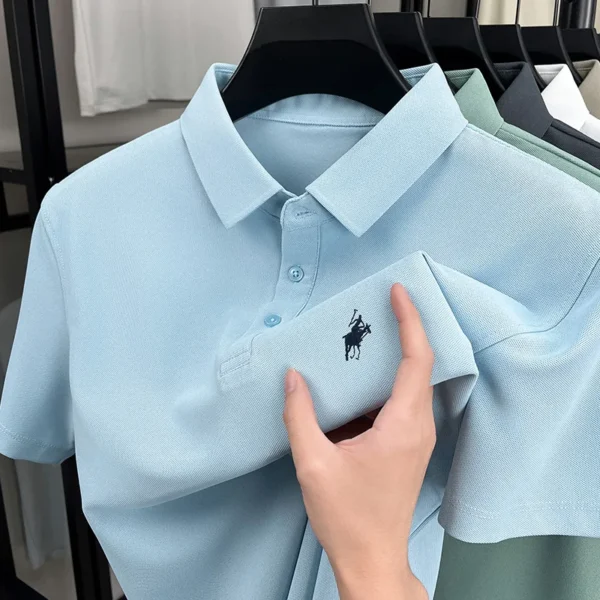 Luxury Brand Men's Polo Shirt Lapel Horse Embroidery Short Sleeve Simple T-shirt Summer New Fashion Casual Breathable Men's Wear - zinifashion 200000343 - Image 6