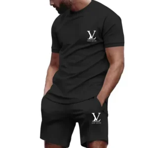 Summer Sportswear Suit Men'S Fashion Two-Piece Sports Fitness Running Casual Quick Drying Short Sleeved Shorts Set For Men.