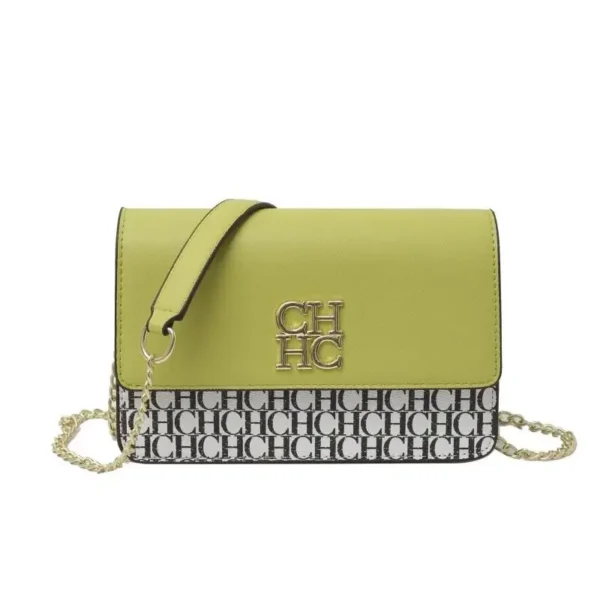 CH Multi Embossed Ladies Handbag Classic Ladies Crossbody Bag Ladies Shoulder Bag Fashion Luxury Brand Pure Color Design - zinifashion 1524 - Image 4