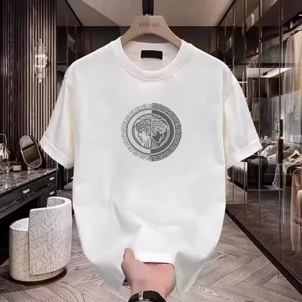 2025 Summer Fashion Warrior Shark Print Fashion Pure Cotton Men's and Women's Casual Round Neck Short Sleeved T-shirt