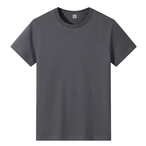 Summercottonshort sleeved T-shirtwithsmall picture,etter printroundneck heavyweightmen's printloosecasualtrendybrandtopversatile - zinifashion 200000343 - Image 5