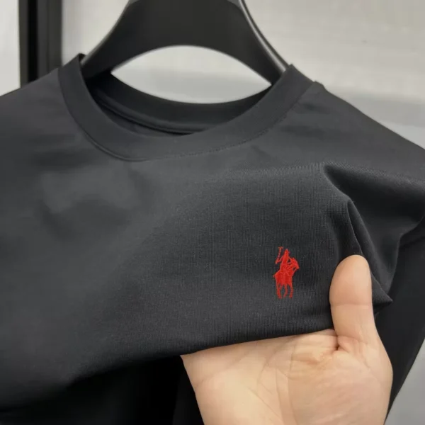 100% pure cotton short sleeve round neck men's T-shirt hot selling luxury brand summer exquisite pony embroidery breathable top - zinifashion - Image 3