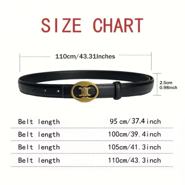 Fashion women's belt high quality gold buckle best match women's jeans belt women - zinifashion 200000297 - Image 5
