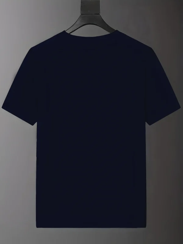 Men's Trend T-shirt Letter Printing Slim Fit Round Neck Youth Male Tees 2025 Summer Fashion Causal Versatile Blue Tops Clothing - zinifashion 201768104 - Image 5