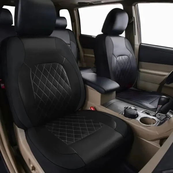 All Season Quited PU Leather Car Seat Cover Full Surrounded Seat Protector Waterproof Universal Fit Sedan Suv Pick-up Truck Seat - AliExpress - Image 3