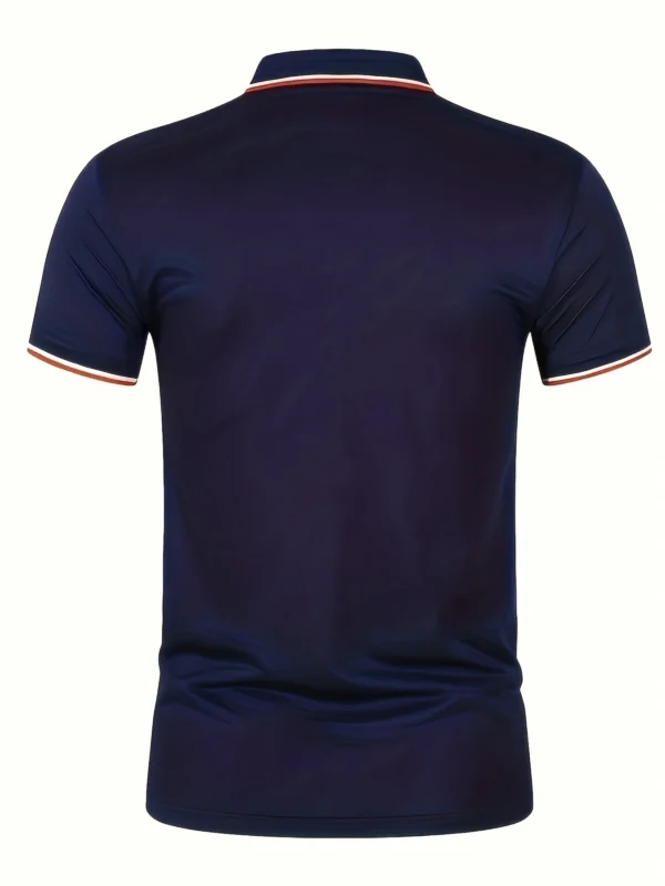 Men's summer 100 cotton fashionable casual golf pattern printed loose large lapel short sleeved polo shirt top - zinifashion 200000343 - Image 5