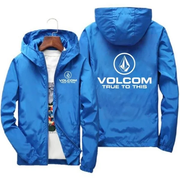 Men's VOLCOM spring autumn Outdoor High Quality Men's Sunscreen Jacket Sports Mountain Hooded Windproof Fashion Casual Jacket - Image 2