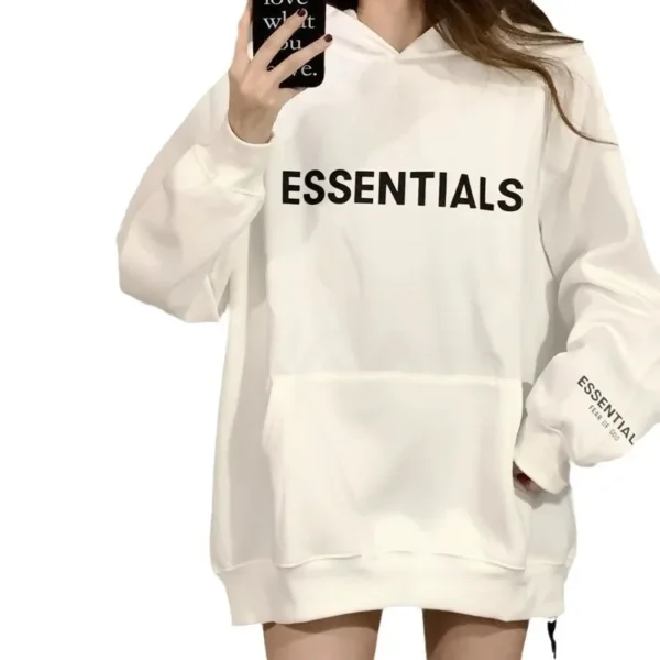 Trendy Heavyweight Hoodie Women's Loose White Lazy Style Jacket Autumn Winter New Arrival Street Fashion Female Top - Image 4