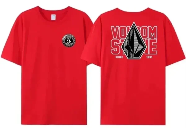 Volcom Obsidian T-shirt Women's Men's Clothing Cotton Short Sleeve Top Summer Fashion High Quality Crewneck T-shirt - zinifashion 201355758 - Image 3