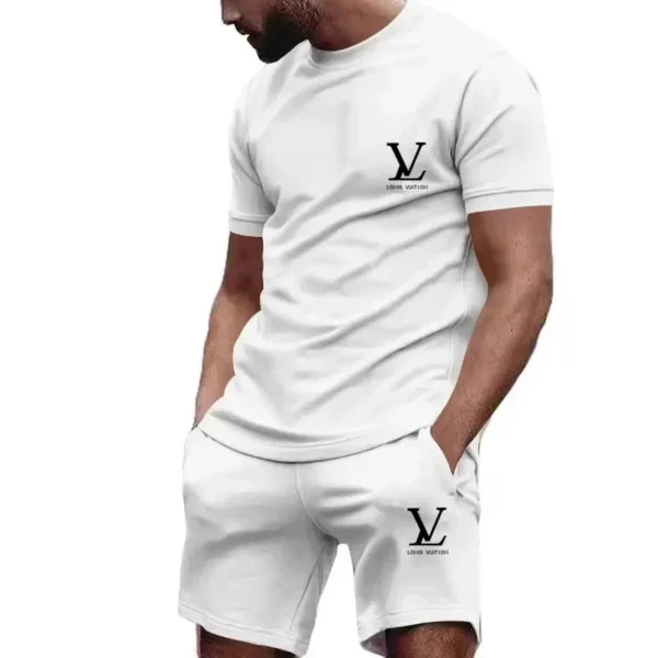 Summer Sportswear Suit Men'S Fashion Two-Piece Sports Fitness Running Casual Quick Drying Short Sleeved Shorts Set For Men. - Image 5