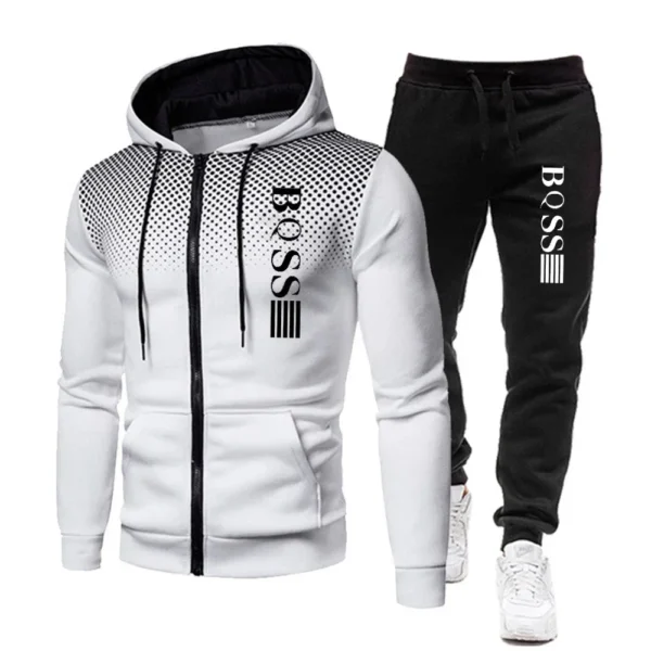 The 2025 new men's sportswear collection features a two-piece set of hats and sweatpants, as well as a trendsetter in casual and - Image 2