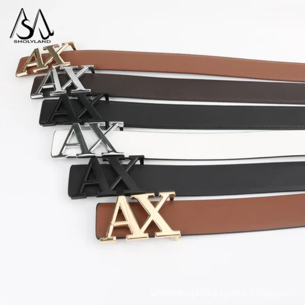 New Trend Fashion Men's Belt Leather Designer Pants Fashion Brand Wide Belt Men's Luxury Fancy Vintage Strap Men's Jeans - zinifashion 200000297 - Image 3